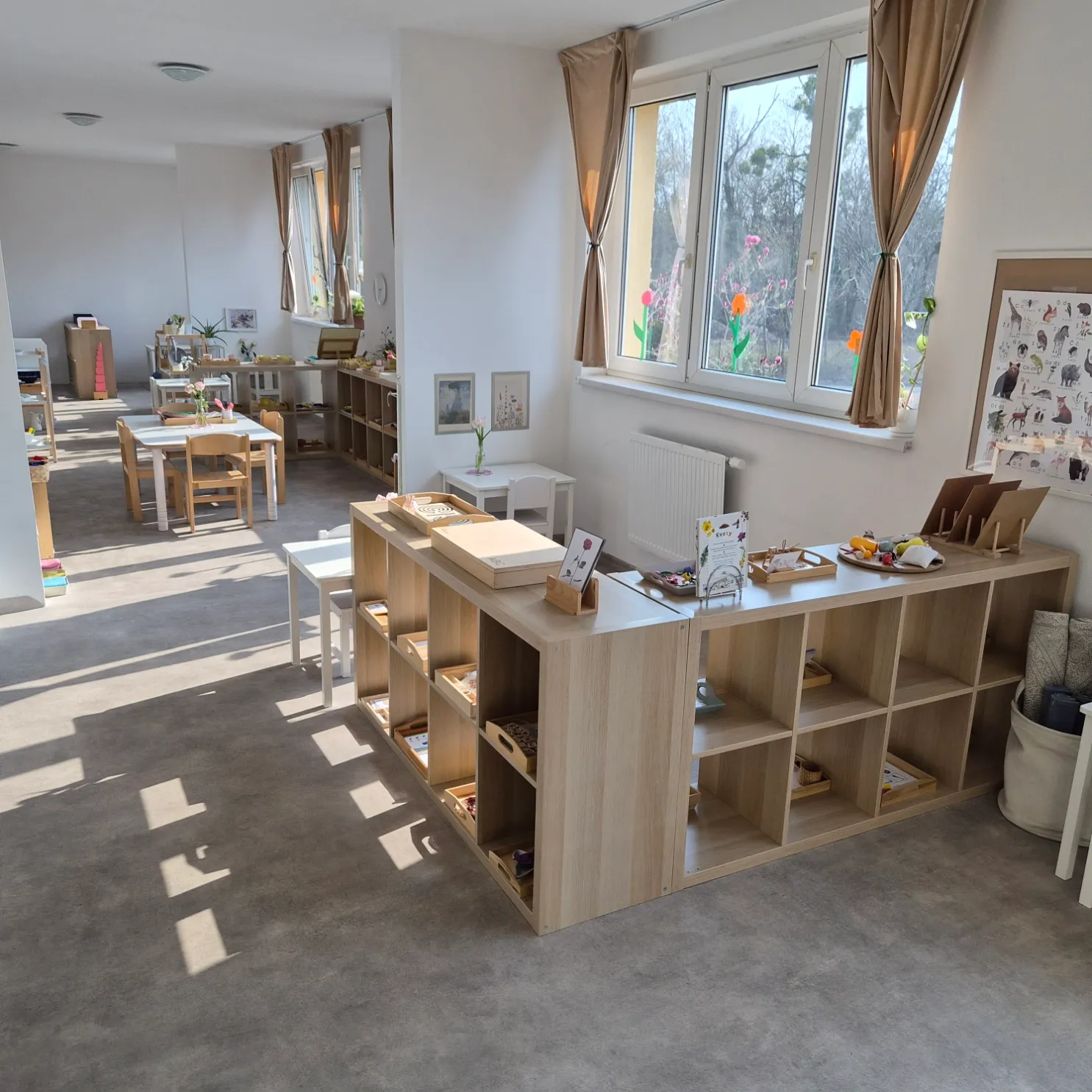 Montessori materiály v hlavnej triede